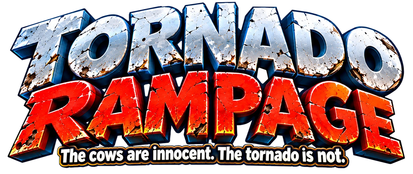 Tornado Rampage. The cows are innocent. The tornado is not.